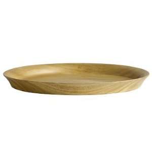  west elm Acacia Round Large Plate, Natural, Bleached 
