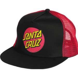  Santa Cruz Classic Dot Trucker Mesh Hat [Black/Red 
