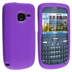  Silicone Skin Case for Nokia C3, Purple: Cell Phones 