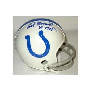 Earl Morrall Autographed Baltimore Colts Mini Football Helmet with 68 