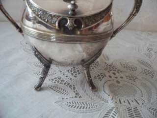 Antique Victorian Silver Plate Middletown Aesthetic Ornate Footed 