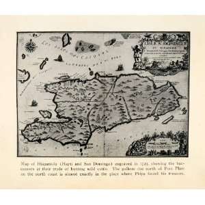 1926 Print Hispaniola Haiti Dominican Republic William Phips Treasure 
