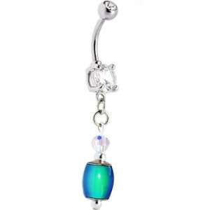  Double Crystalline Gem Mood Belly Ring: Jewelry