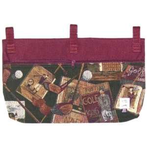   Storage Accessory Walker, Tapestry, Golf History with Zipper and Flap