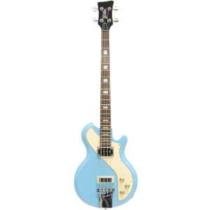  Italia Mondial Sportster Bass 4 string Bass Guitar   Blue 