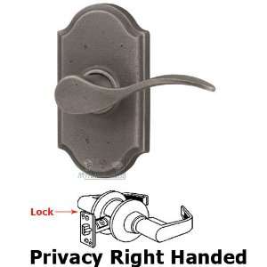  Molten bronze right handed privacy lever   premiere plate 