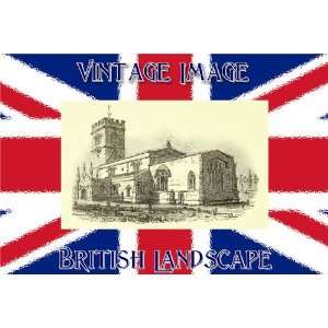   5cm) Acrylic Keyring British Landscape Winslow Church