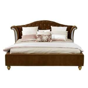  Vig Furniture Temptation Art Deco Fabric Tufted Bed
