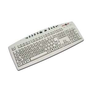  Keys U See Large Print Keyboard: Ivory with Black Print 