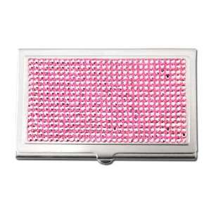   Pink Flip Top Jeweled Business Card Holder GBC802 RO: Home & Kitchen