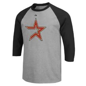  Houston Astros Official Logo 3/4 Raglan Shirt Sports 