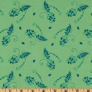  42 Wide Cotton Twill Royal/Mint Fabric By The Yard: Arts 