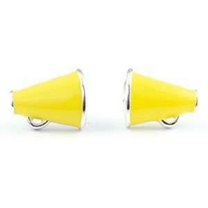 EP F1266 tlf   Mini Yellow Megaphone   Post Earrings: Arts 