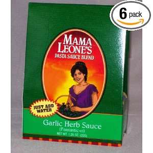 Mama Leones Garlic Herb Sauce, 1.25 Ounce Box (Pack of 6)  