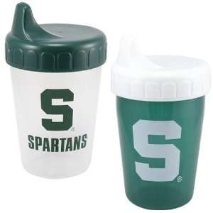  Michigan State Spartans 2 Pack Dripless Sippy Cup Sports 