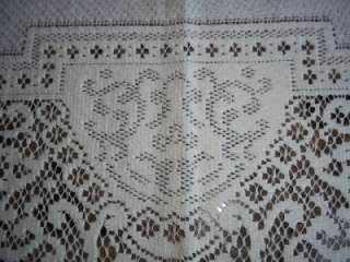 IVORY CREME OFF WHITE TABLECLOTH DOILY 35 X 35 ABSRACT TABLE HOME 