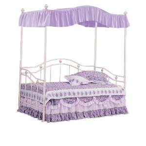   Sweetheart Canopy Set White Metal Twin Day Bed Day Bed: Home & Kitchen
