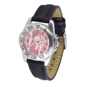 Colorado Buffaloes Ladies Sport Watch with Leather Band and Mother of 