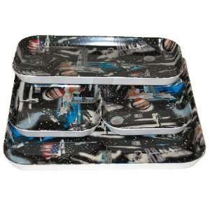    NASA Discover Space 4 Pc Serving Tray Set