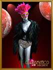 Charismatico BLACK Lady Gaga ENTERTAINER Feather TAIL SUIT JACKET