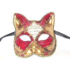    Red Gatto Asso Venetian Masquerade Party Mask: Home & Kitchen
