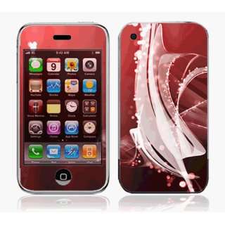  ~iPhone 3G Skin Decal Sticker   Abstract Red Neon 