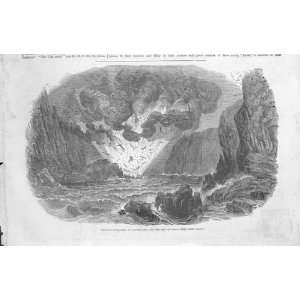  Explosion Kitterland Isle Of Man 1853 Antique Print