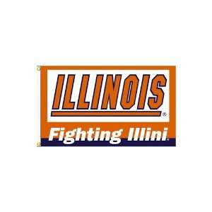  University Of Illinois NCAA 3 x 5 Flag By BSI Products 