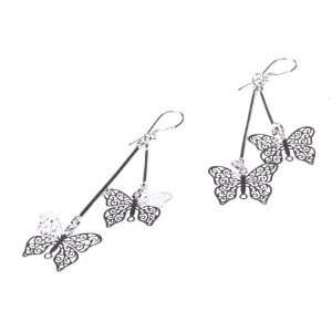  Fashion Handmade Double Butterfly Shape Earrings Dangle 