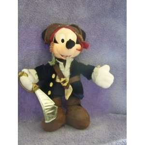  Walt Disney World Jack Sparrow Pirate Mickey Plush Doll 