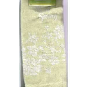   SPRING Decorative Hand Towel, Blossoms & Blooms, Floral Jacq, Green