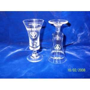  2 Jagermeister Glass Shot Glasses   Great Collectables 