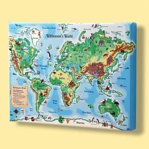 Personalized World Map Wrapped Canvas Arts, Crafts 