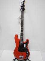 Silvertone Revolver 34 Long Scale Red Bass Guitar NICE  