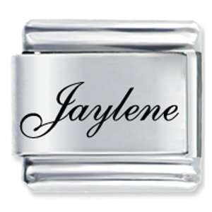   Script Font Name Jaylene Gift Laser Italian Charm: Pugster: Jewelry