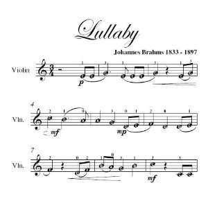  Lullaby Brahms Easy Violin Sheet Music Brahms Books