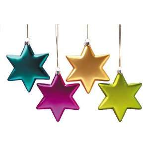   Jewel Tone Multi Color Star Christmas Ornaments: Home & Kitchen
