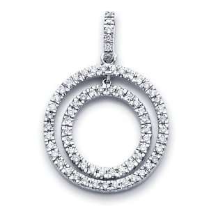   14k White Gold Eternity Love Charm (1/2 Carat): Jewel Roses: Jewelry