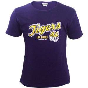  LSU Tigers Purple Ladies Theme Park Passport T shirt 