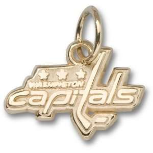  Washington Capitals 3/8 Logo Charm   14KT Gold Jewelry 