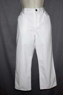 LN Ralph Lauren Pants Crop Capri Denim Jeans White 6  