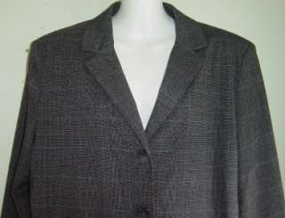 NWT! Le Suit Black Grey White Teal Business Career Pant Suit Set Size 