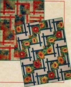 BQ 2 Quilt Pattern for Large Scale Quilting Fabrics DIY 4 sizes Maple 