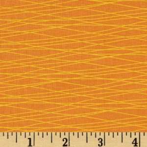  44 Wide Fandingo Linework Orange Fabric By The Yard 