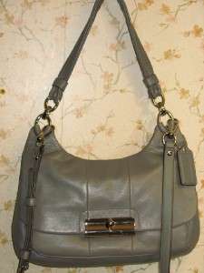 COACH 16931 KRISTIN LEATHER HIPPIE GREY CONVERTIBLE BAG NEW TAGS 