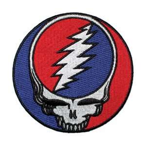   Dead Steal Your Face 3 1/2 Inch Music Embroidered Iron On Patch 1264