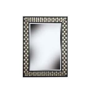  Kenroy Home Checker Wall Mirror   Brushed Silver Finish 