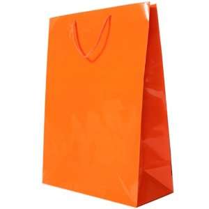  Orange X Large (12 1/2 x 17 x 6) Glossy Gift Bag   Bags 