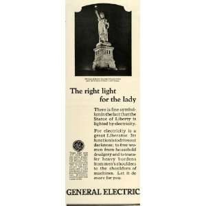   Lady Liberty Lighting New York City   Original Print Ad: Home
