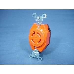  Leviton 2430 IG L16 20R Locking Flush Receptacle   Orange 